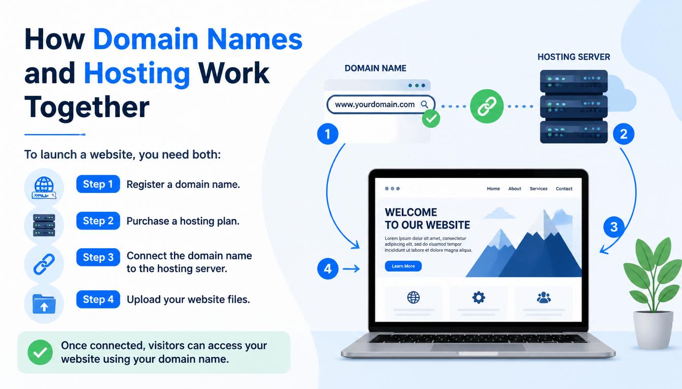 How Domain Names and Hosting Work image