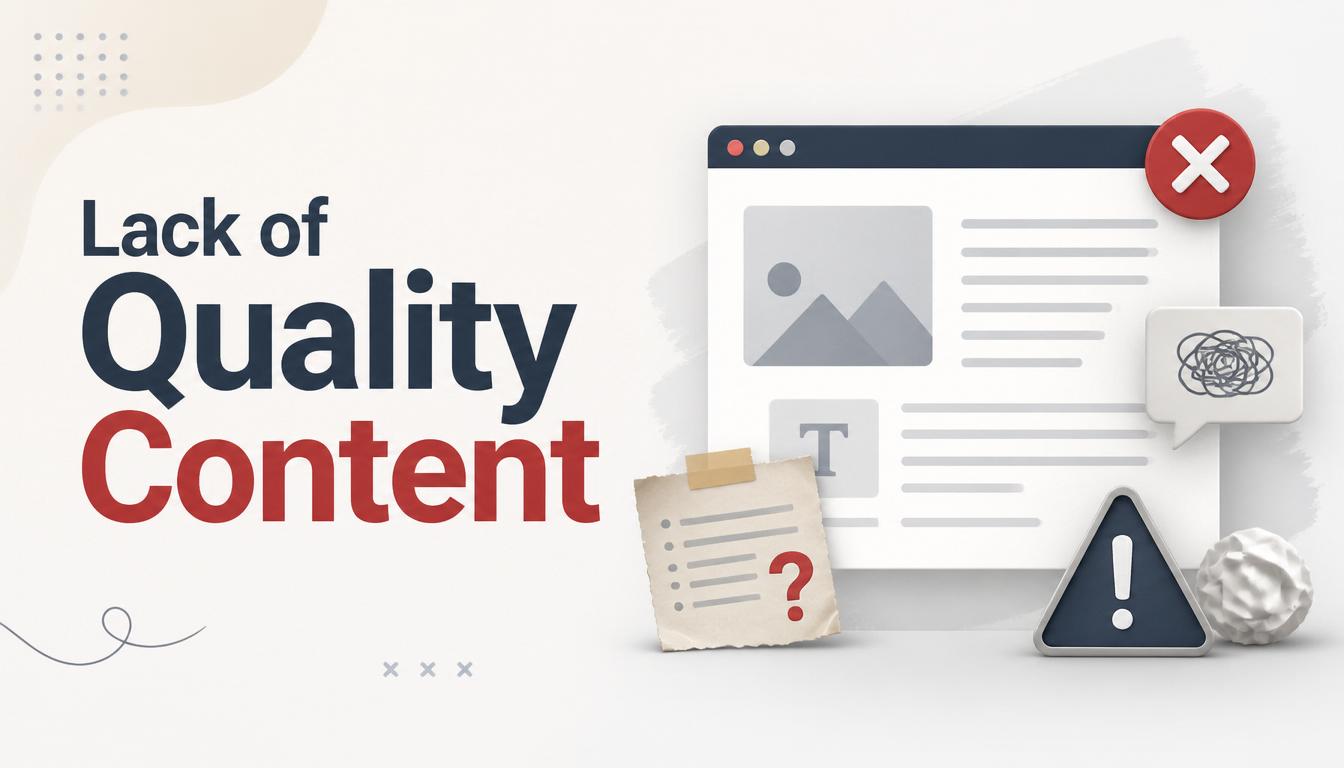 Lack of Quality Content image