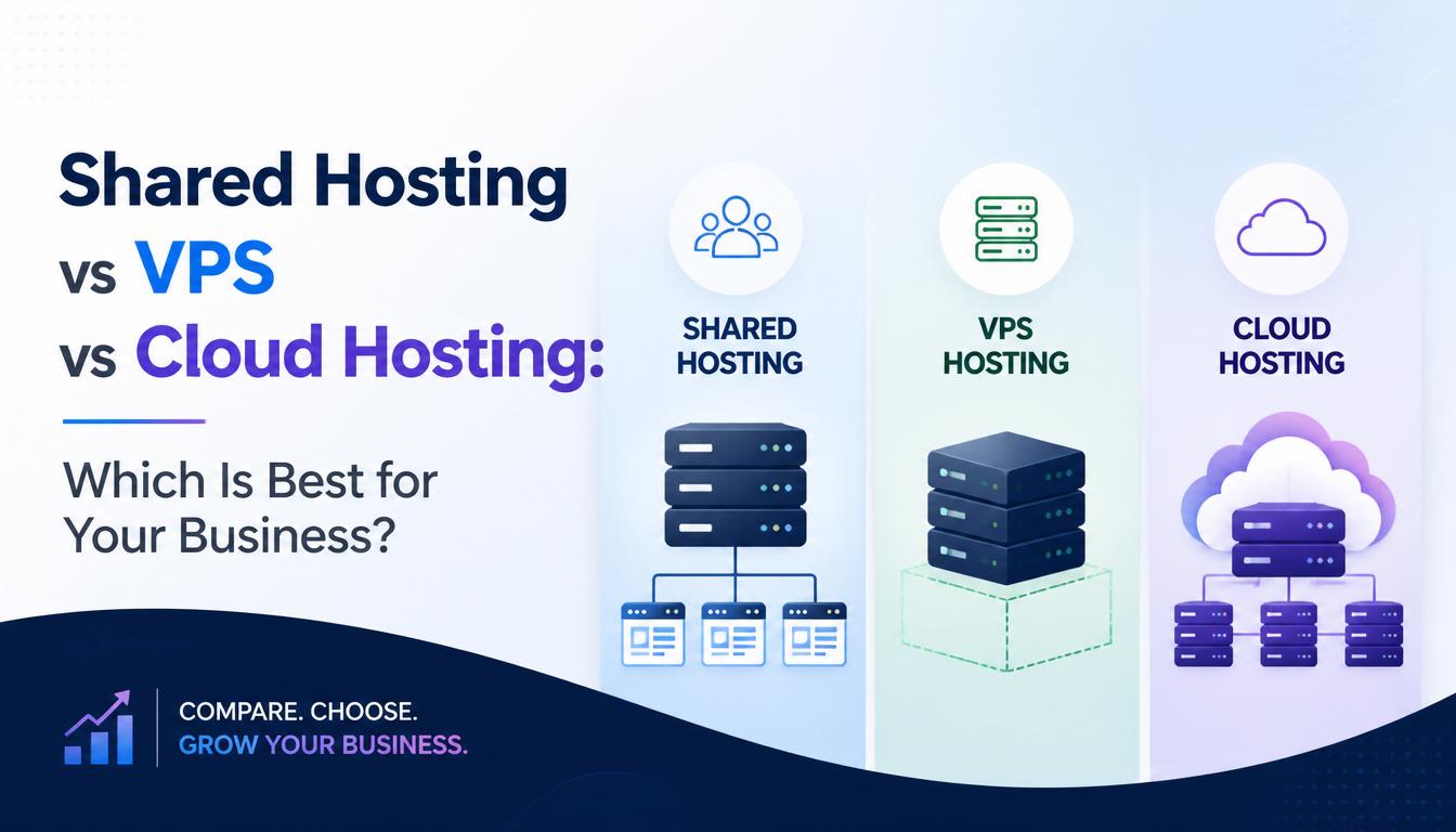 Shared Hosting vs VPS vs Cloud Hosting image
