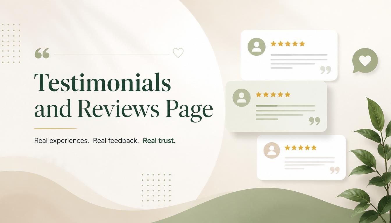 Testimonials and Reviews Page image