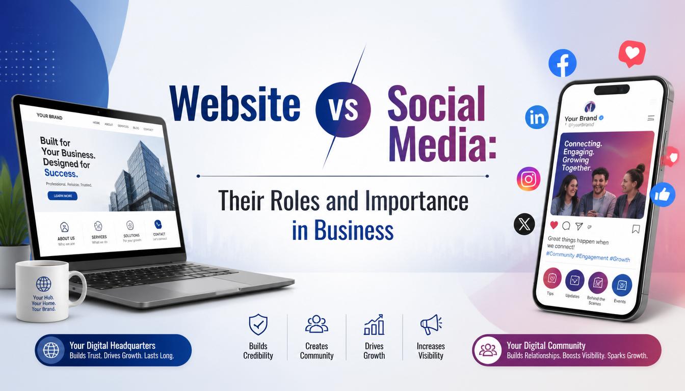 website vs social media image
